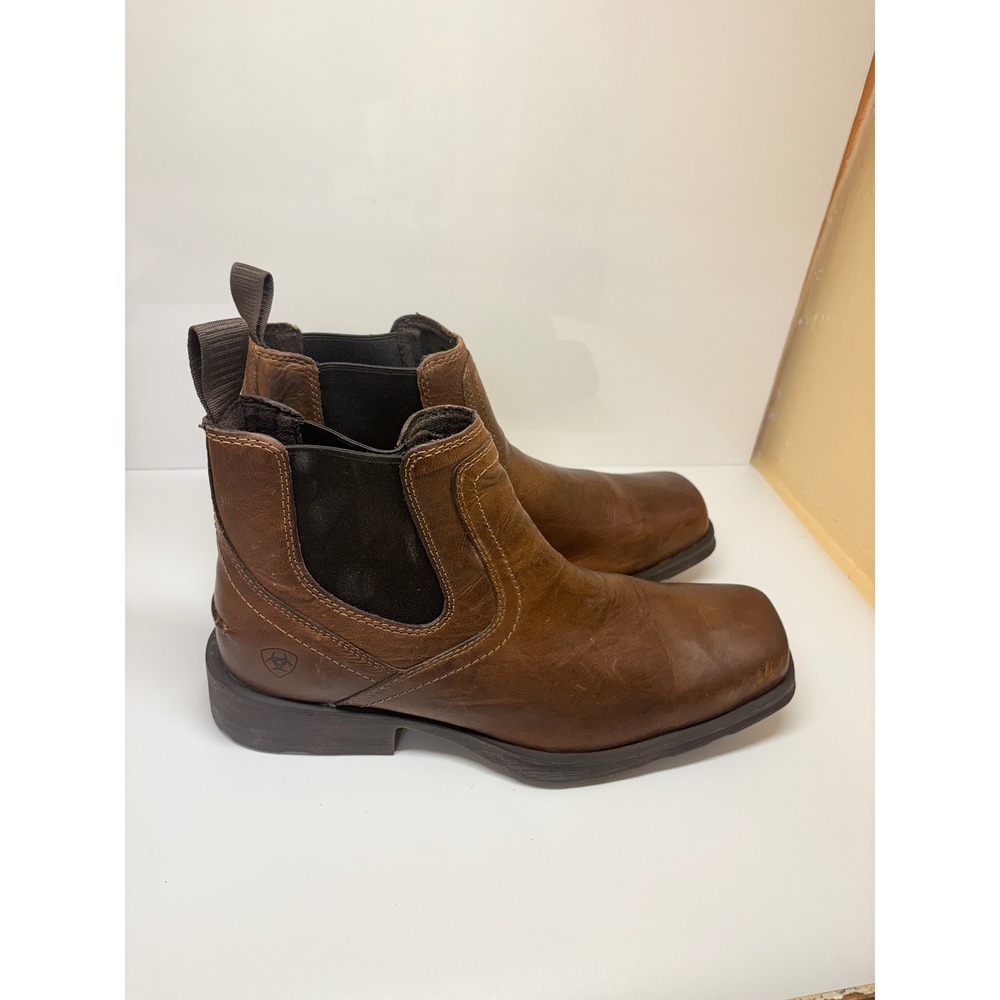 Ariat Mens 13D Midtown Rambler Brown Leather Square Toe Chelsea Boots